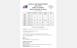 Meeting en salle (Benjamins/Minimes) du SA Thiers