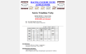 Triatlon Benjamins/Minimes Vichy (13/05/2026)